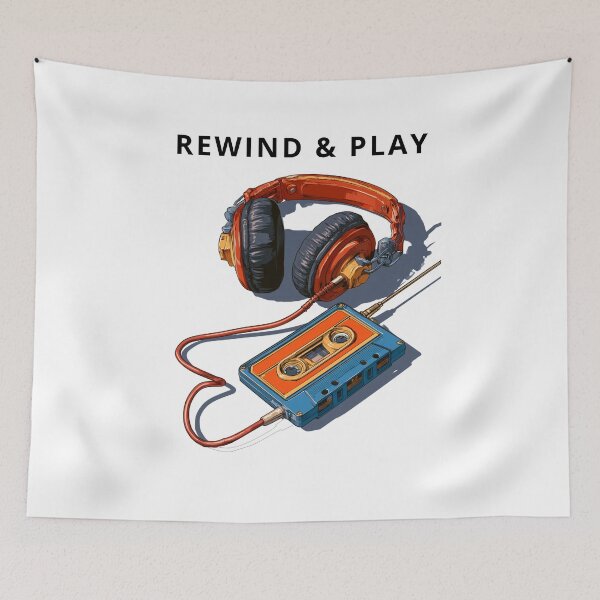Item preview, Vintage Walkman Cassette Player 80s Retro Headphones designed and sold by TrendyGalaxy.
