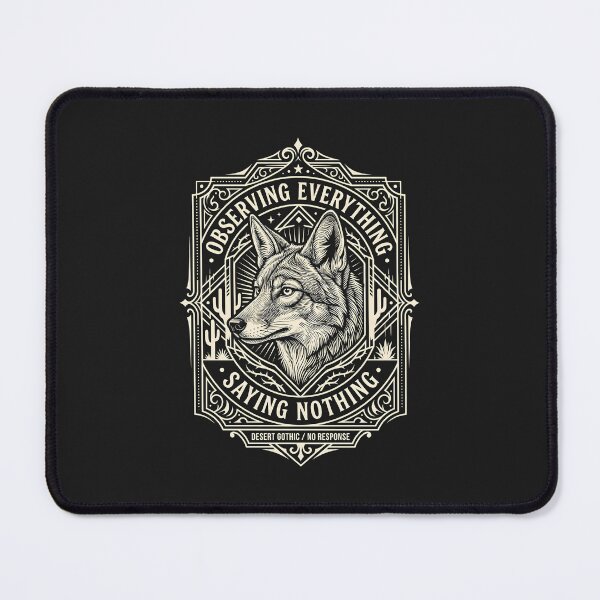Item preview, Desert Gothic Coyote - Vintage Badge Western Gothic designed and sold by SplashTastic.