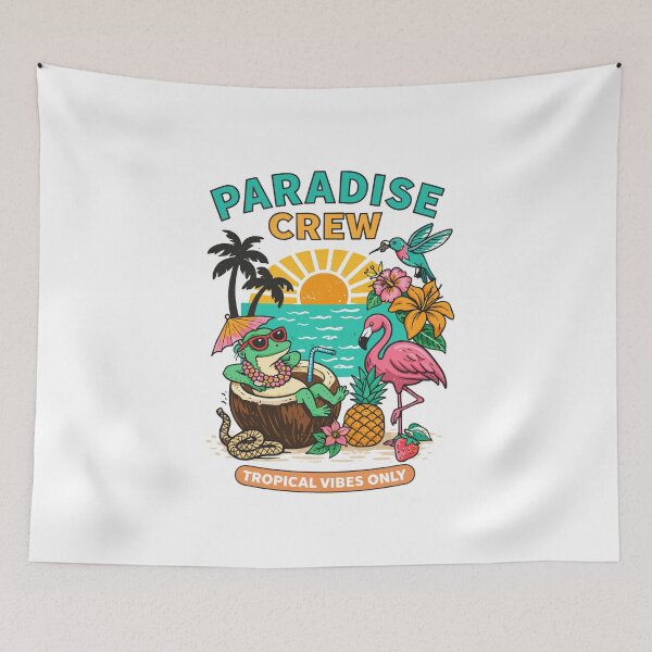 Item preview, Paradise Crew Tropical Vibes Only Poster designed and sold by Matinez Pink.