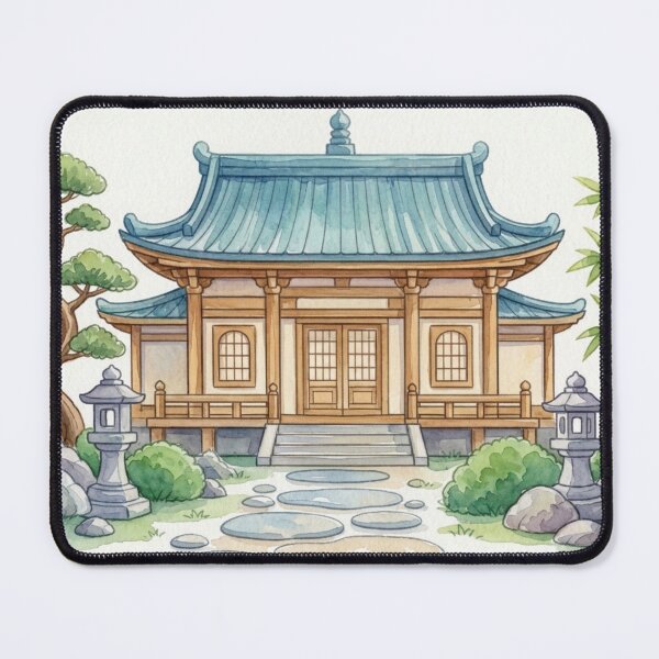 Item preview, Japanese Zen Temple Illustration designed and sold by Dreamic.Art.