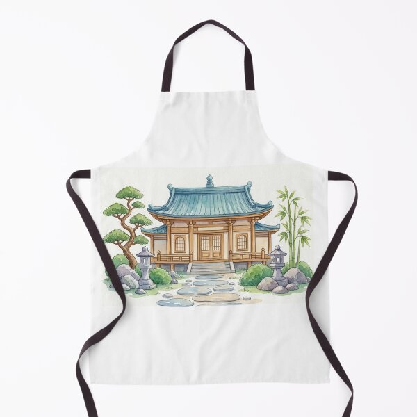 Aperçu de l'œuvre Illustration d'un temple zen japonais créée et vendue par Dreamic.Art.