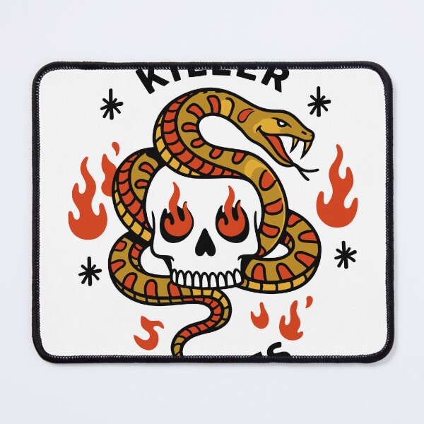 Item preview, Flaming Snake Tattoo Style Poster designed and sold by Matinez Pink.