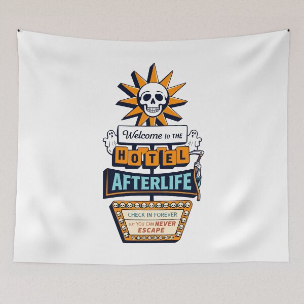 Item preview, Welcome To The Hotel Afterlife Poster designed and sold by Matinez Pink.