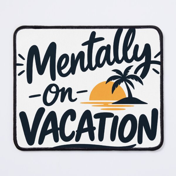 Item preview, Mentally On Vacation – Funny Summer Beach Typography designed and sold by wildflux.
