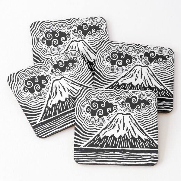 Item preview, Mountain Landscape Linocut designed and sold by ViaARTfactory.