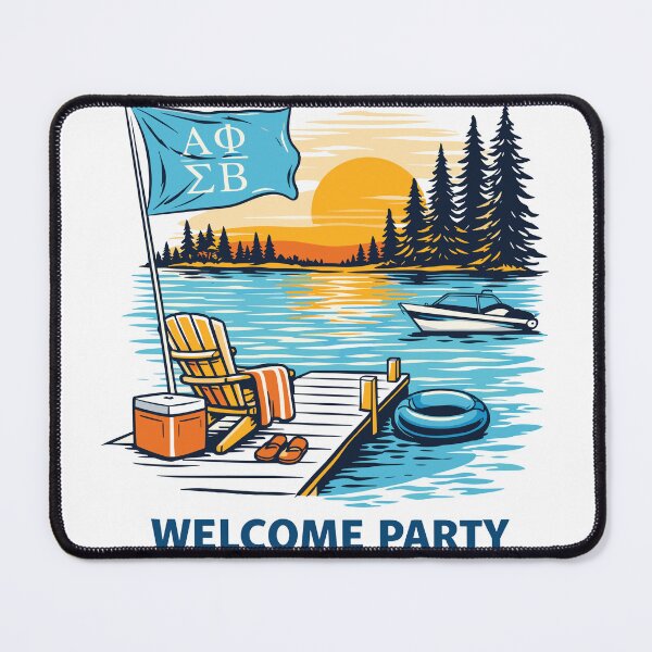Item preview, Lake Party Welcome Alpha & Sigma Beta Poster designed and sold by Matinez Pink.