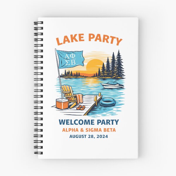 Item preview, Lake Party Welcome Alpha & Sigma Beta Poster designed and sold by Matinez Pink.