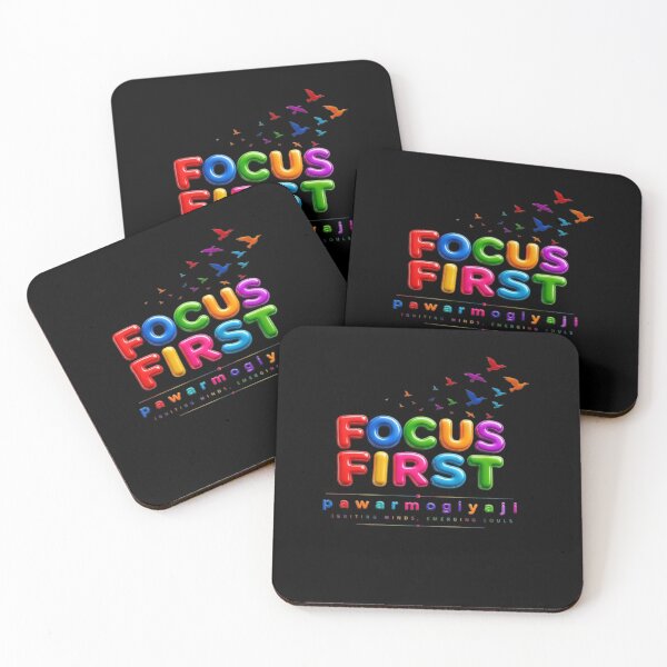 Item preview, Focus First Motivational Typography Colorful Quote designed and sold by Pawar1999.