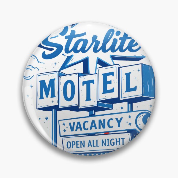 Item preview, Starlite Motel Vacancy Open All Night Poster designed and sold by Matinez Pink.