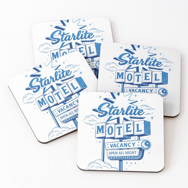 Item preview, Starlite Motel Vacancy Open All Night Poster designed and sold by Matinez Pink.