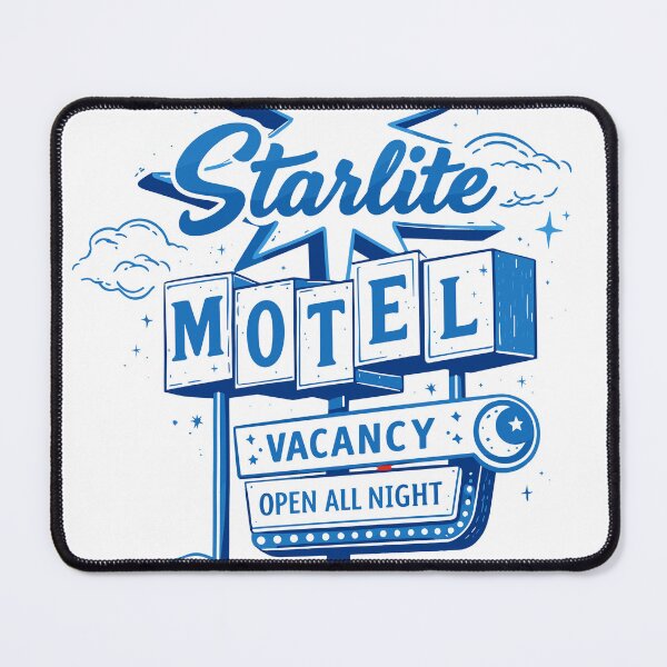Item preview, Starlite Motel Vacancy Open All Night Poster designed and sold by Matinez Pink.