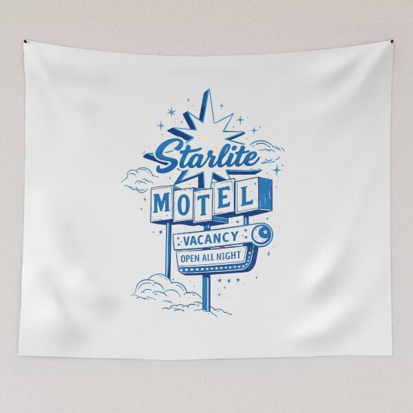 Item preview, Starlite Motel Vacancy Open All Night Poster designed and sold by Matinez Pink.