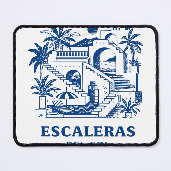 Item preview, Escaleras Del Sol Mediterranean Villa Poster designed and sold by Matinez Pink.