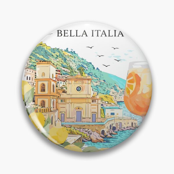 Aperçu de l'œuvre Affiche Bella Italia de la côte amalfitaine créée et vendue par Matinez Pink.