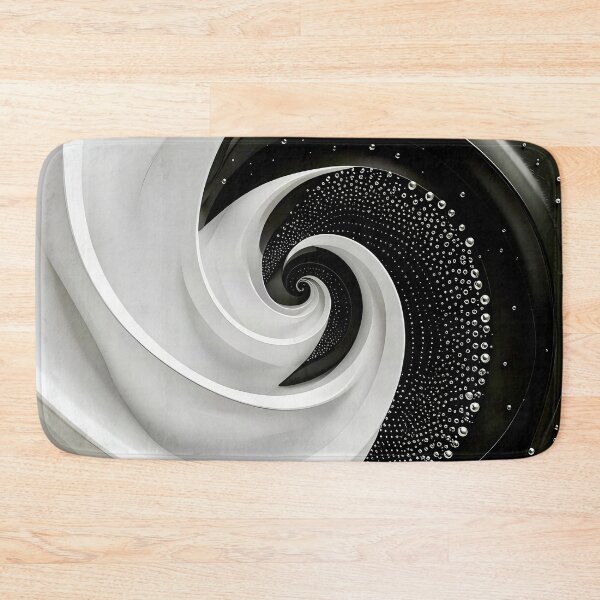 Item preview, Monochrome Spiral Vortex in Black and White  designed and sold by Vicky Brago-Mitchell®.