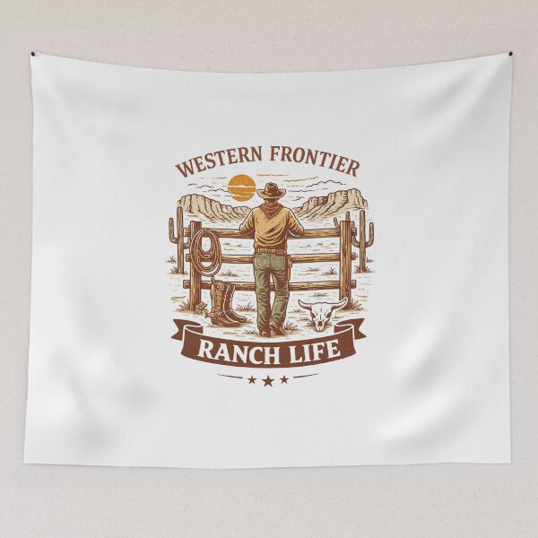 Item preview, Western Frontier Ranch Life Poster designed and sold by Matinez Pink.