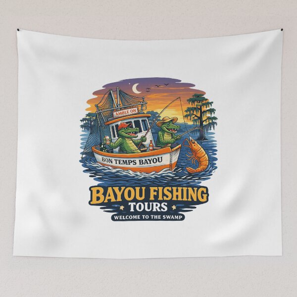 Item preview, Bon Temps Bayou Fishing Tours Poster designed and sold by Matinez Pink.