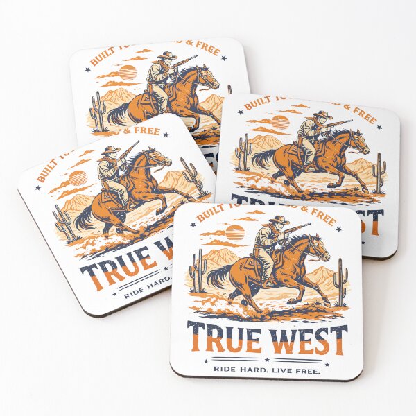 Item preview, True West Built Tough Wild & Free Poster designed and sold by Matinez Pink.