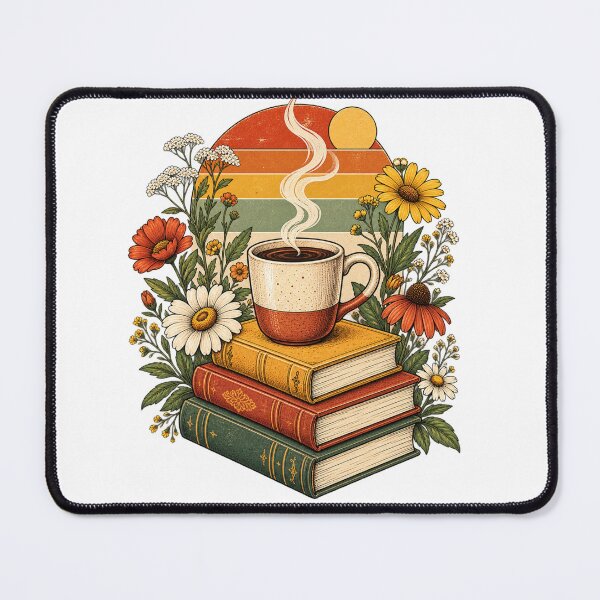 Item preview, Vintage Books and Coffee Graphic T-Shirt | Retro Book Lover Coffee Reader Tee designed and sold by Promoffy.