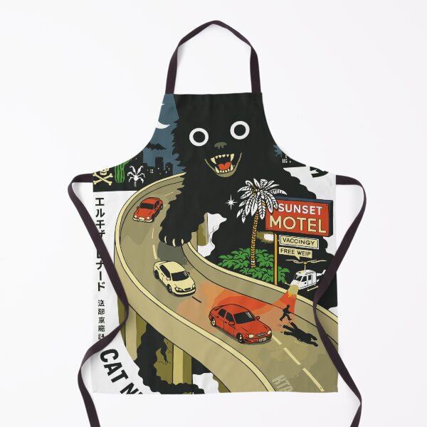 Item preview, Cat Nightmare Sunset Motel Poster designed and sold by Matinez Pink.