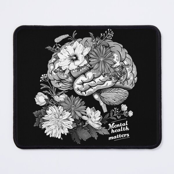 Item preview, Mental Health Matters Floral Brain Botanical Psychology Art Design designed and sold by inkoutninja.