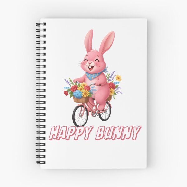 Item preview, Cute Pink Bunny Riding a Bicycle designed and sold by naragon4289.