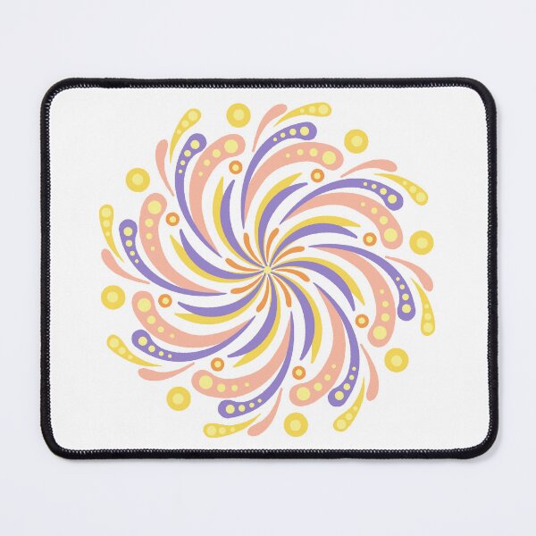 Item preview, Retro Space Age Mandala - lemon yellow and purple designed and sold by Home Cyn Home.