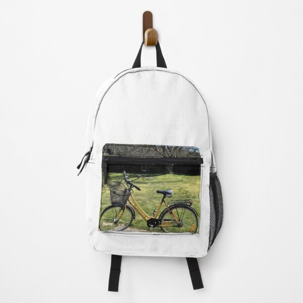 Item preview, Vintage Yellow Bicycle in Sunny Backyard Garden designed and sold by Julia9632.