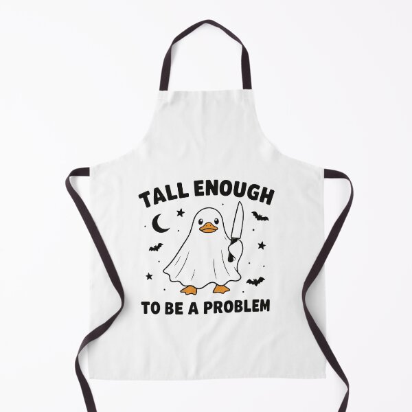 Item preview, Tall Enough To Be A Problem, Funny Ghost Duck, Duck With Knife Halloween, Spooky Duck Humor designed and sold by zarkazman.
