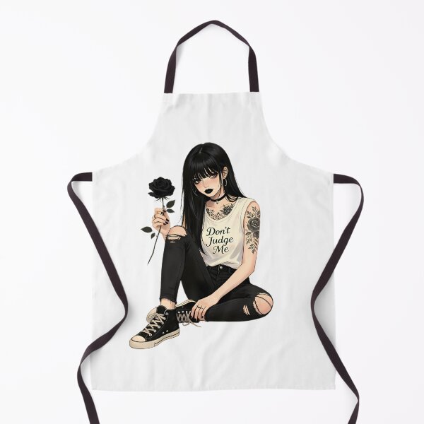 Item preview, Dark Cottagecore Girl with Black Rose and Don't Judge Me designed and sold by Bondingbonding.