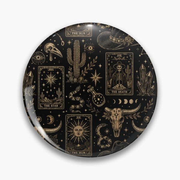 Item preview, Western Gothic Tarot Pattern – Dark Cowboy Aesthetic designed and sold by RJACreative.