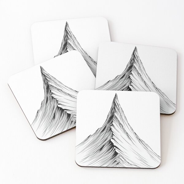 Item preview, Minimalist Mountain Peak Geometric Nature Line Art designed and sold by TrendyGalaxy.