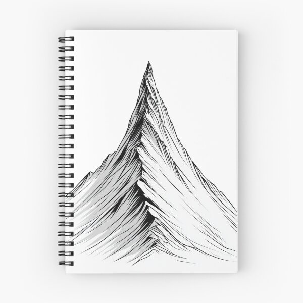 Item preview, Minimalist Mountain Peak Geometric Nature Line Art designed and sold by TrendyGalaxy.