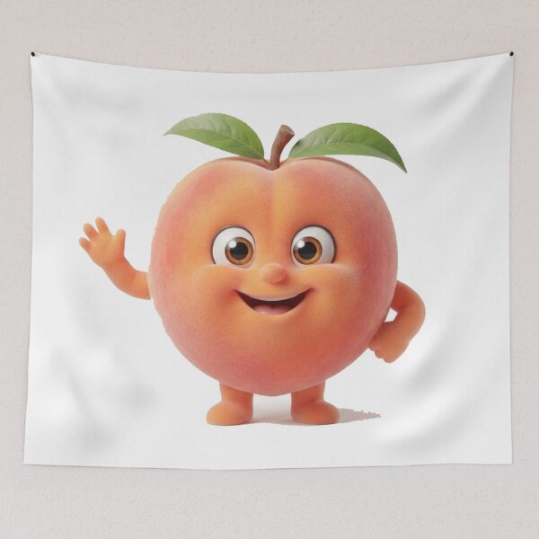 Item preview, Cute Peach Character Tee | Triple Vertex designed and sold by TripleVertex-1.