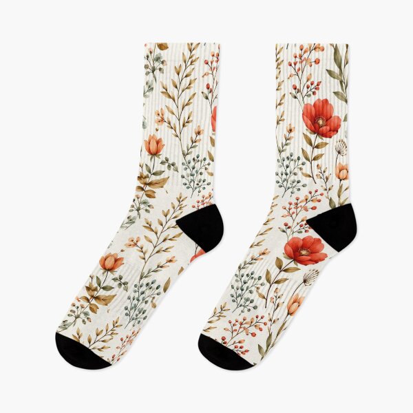 Item preview, Vintage Botanical Floral Pattern – Red Poppy & Wildflower Garden designed and sold by Punch-E415.