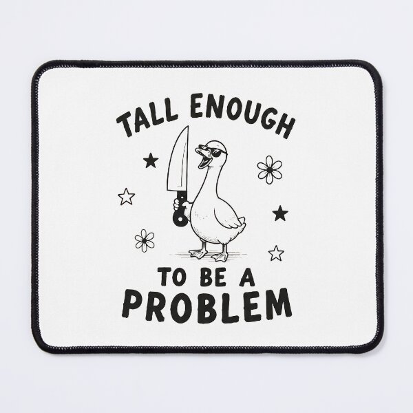 Item preview, Tall Enough to Be A Problem, Funny Goose, Cute Duck Humor, Silly Bird Graphic, Farm Animal Lover designed and sold by zarkazman.
