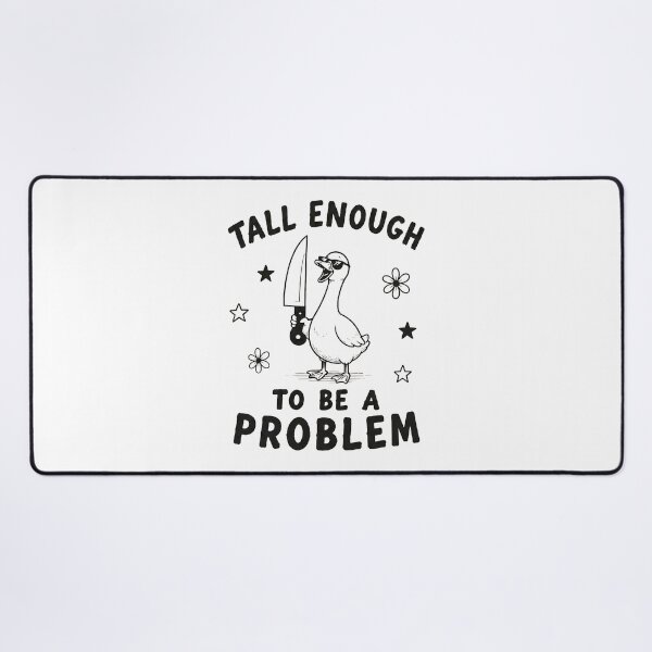 Item preview, Tall Enough to Be A Problem, Funny Goose, Cute Duck Humor, Silly Bird Graphic, Farm Animal Lover designed and sold by zarkazman.