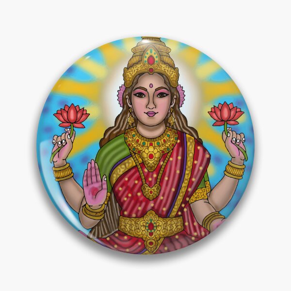 Item preview, Goddess Lakshmi Artwork | Divine Hindu Goddess Digital Illustration designed and sold by Harshit_Digital_Arts.
