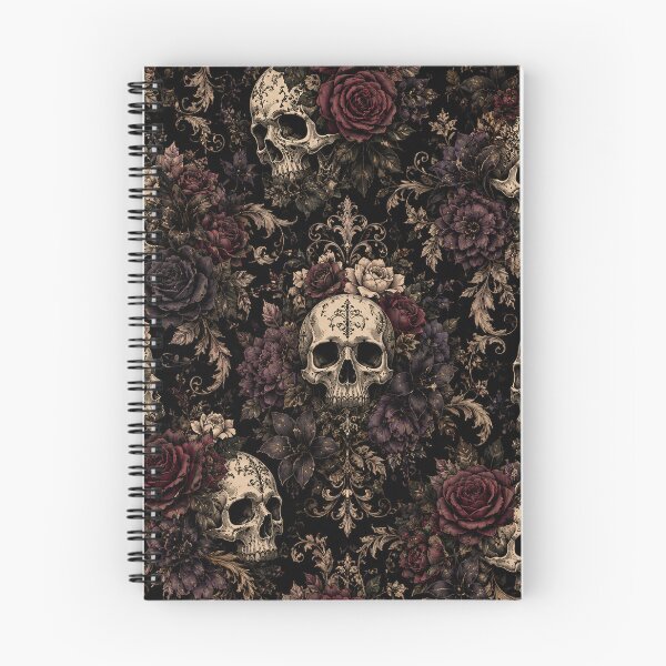 Item preview, Gothic Skull Floral Pattern – Dark Roses & Vintage Skull Art designed and sold by RJACreative.