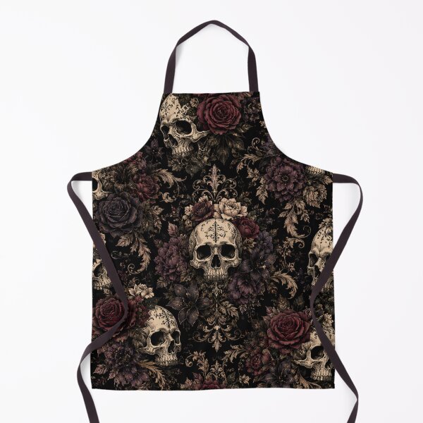 Item preview, Gothic Skull Floral Pattern – Dark Roses & Vintage Skull Art designed and sold by RJACreative.