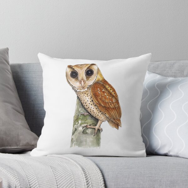 Item preview,  Naturalist's watercolor sketchbook illustration of an Oriental Bay Owl designed and sold by wonderisland.