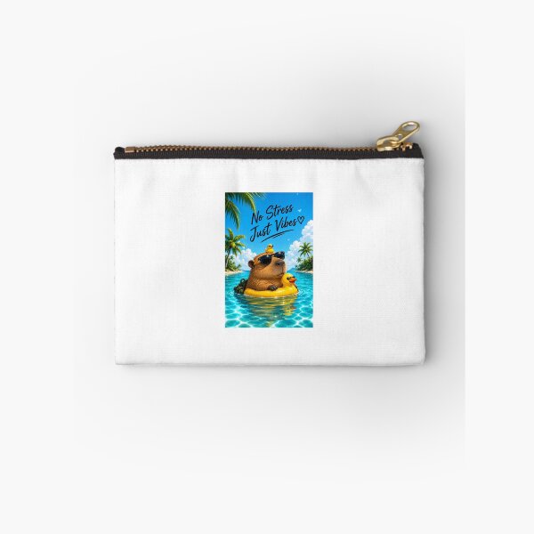 Item preview, No Stress Just Vibes | Chill Capybara Beach Illustration designed and sold by Ak-art-shop.
