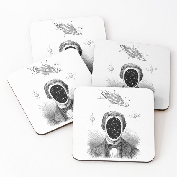 Item preview, Surreal Cosmic Portrait – Vintage Space Collage with Saturn designed and sold by Good_Things.