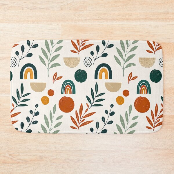 Item preview, Boho Rainbow Botanical Pattern – Modern Earthy Abstract Floral Design designed and sold by Punch-E415.
