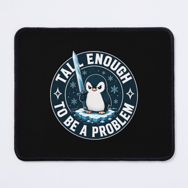 Item preview, Tall Enough to Be a Problem, Funny Penguin Humor, Cute Vintage Animal designed and sold by zarkazman.