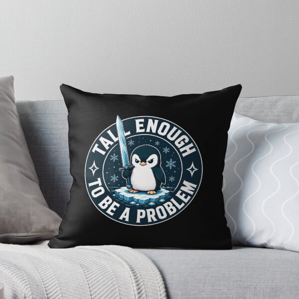 Item preview, Tall Enough to Be a Problem, Funny Penguin Humor, Cute Vintage Animal designed and sold by zarkazman.