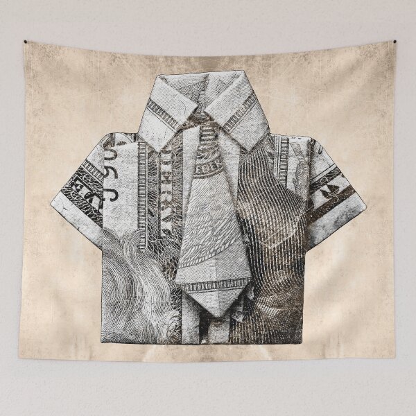 Item preview, Origami Shirt Folded From Old Worn Dollar Bill designed and sold by Ghoul Enterprises.