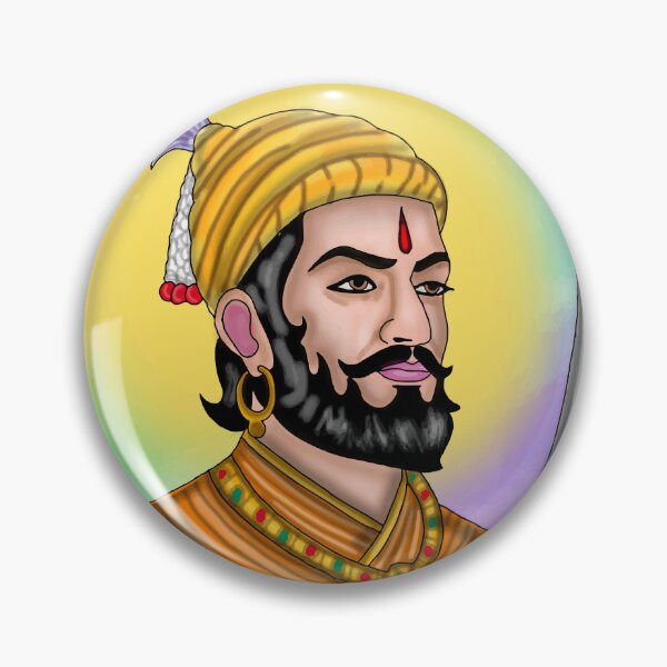 Item preview, Chhatrapati Shivaji Maharaj Artwork | Maratha King Digital Portrait & Indian Heritage Art designed and sold by Harshit_Digital_Arts.