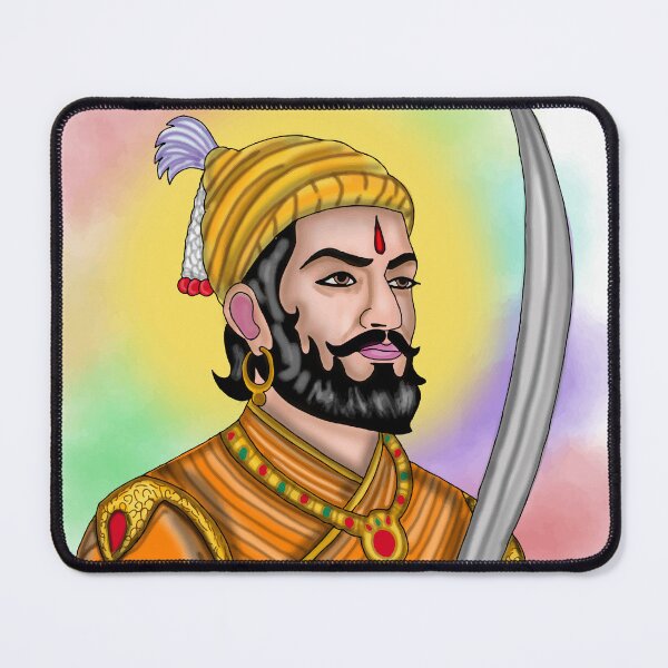 Item preview, Chhatrapati Shivaji Maharaj Artwork | Maratha King Digital Portrait & Indian Heritage Art designed and sold by Harshit_Digital_Arts.