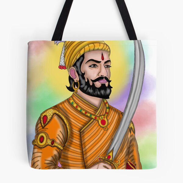 Item preview, Chhatrapati Shivaji Maharaj Artwork | Maratha King Digital Portrait & Indian Heritage Art designed and sold by Harshit_Digital_Arts.